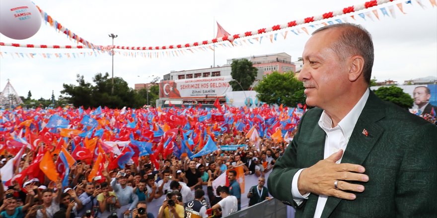 Cumhurbaşkanı Recep Tayyip Erdoğan’ın fotoğraflarla Samsun mitingi