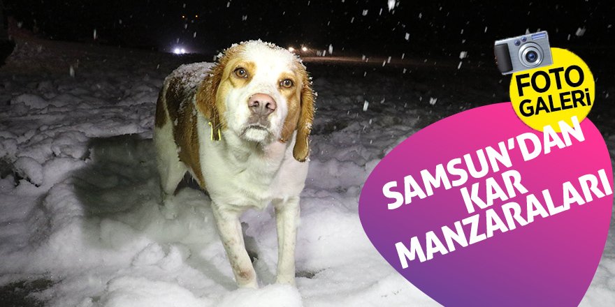 Samsun’dan kar manzaraları