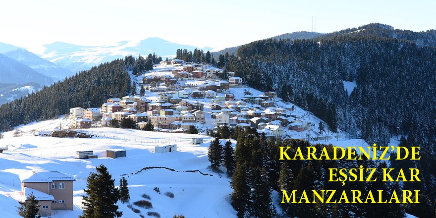 Karadeniz’de eşsiz kış manzaraları
