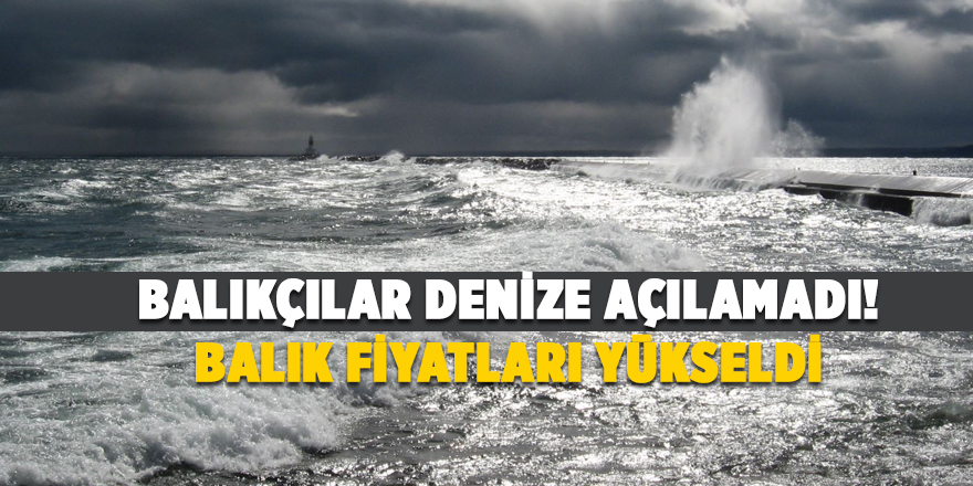 Balıkçılar denize açılamadı! Balık fiyatları yükseldi