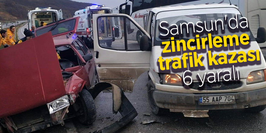 Samsun'da trafik kazası: 6 yaralı 