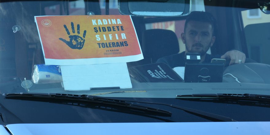 Minibüste 'kadına şiddete sıfır tolerans'