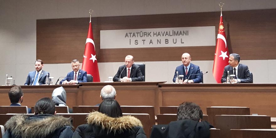 Cumhurbaşkanı Erdoğan'dan Atatürk Havalimanı'nda açıklamalar