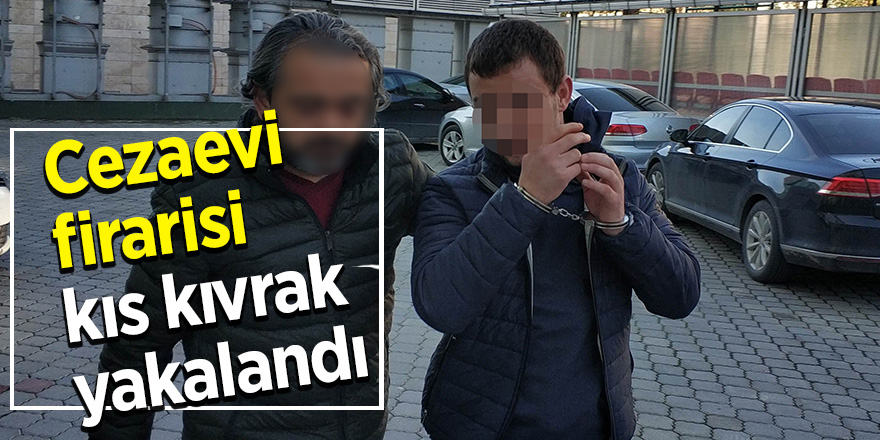 Cezaevi firarisi kıs kıvrak yakalandı 