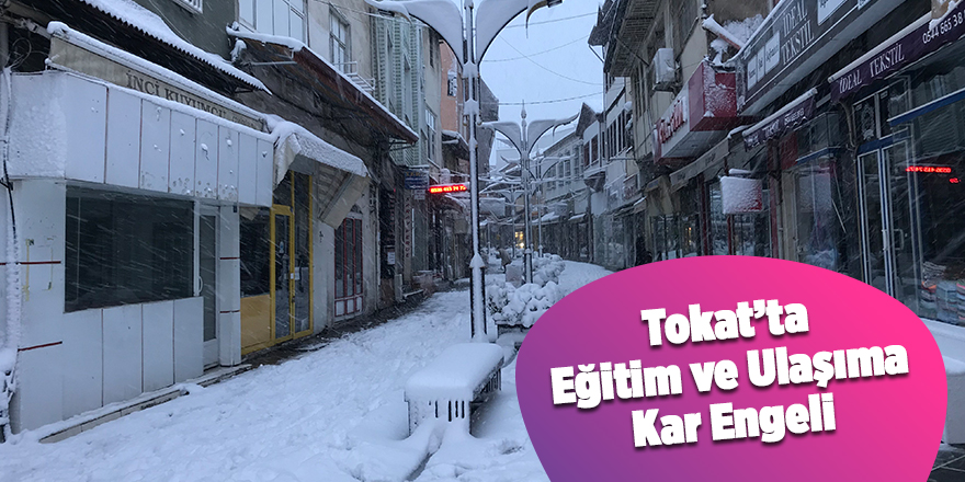 Tokat'ta eğitim ve ulaşıma kar engeli