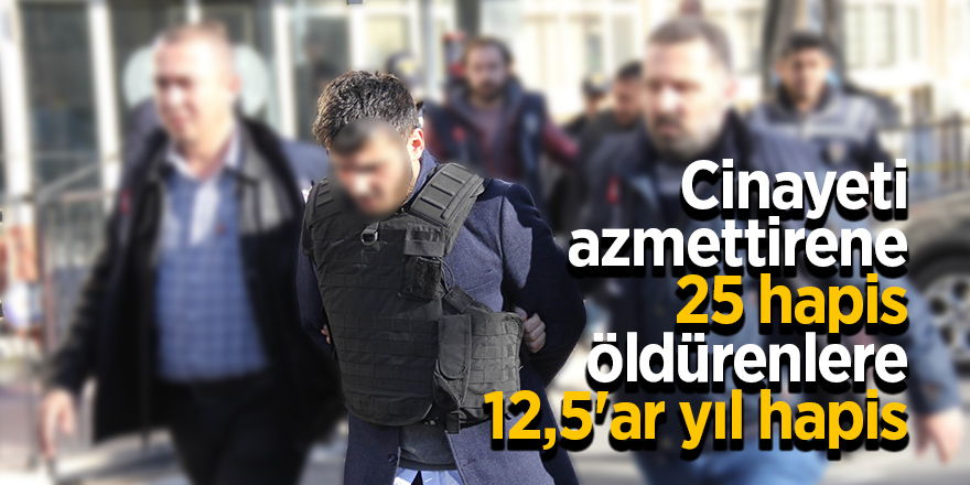 Cinayeti azmettirene 25, öldürenlere 12,5'ar yıl hapis 