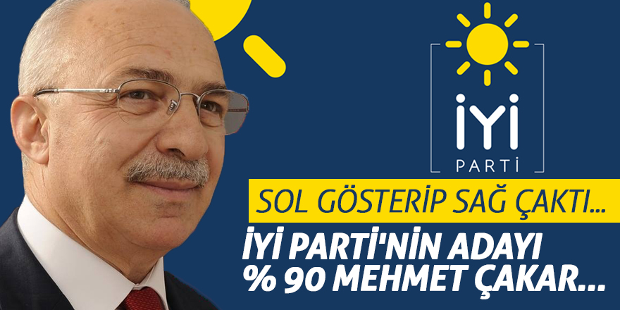 İYİ Parti'nin Adayı yüzde 90 Mehmet Çakar..