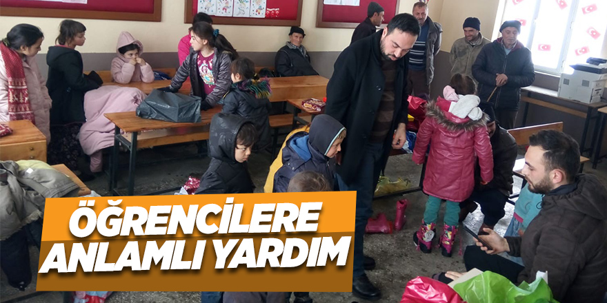 Öğrencilere anlamlı yardım