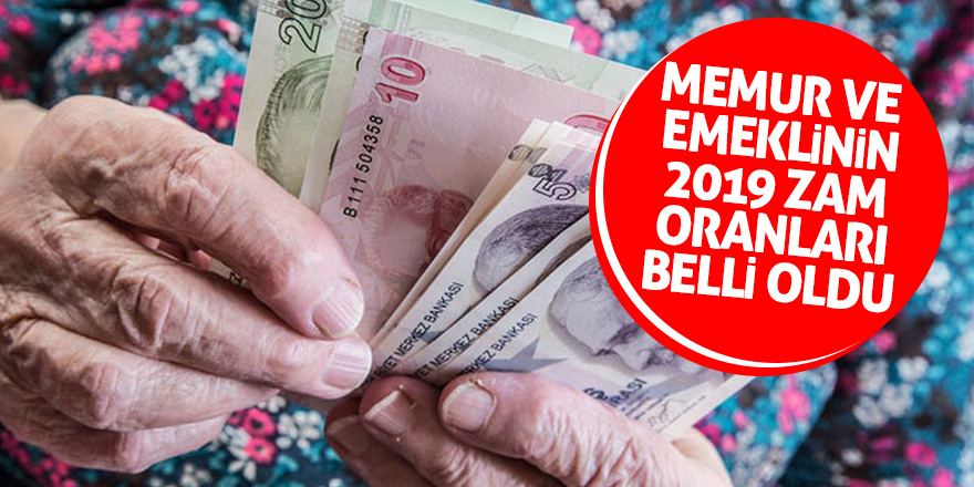 Memur ve emeklinin 2019 zam oranları belli oldu