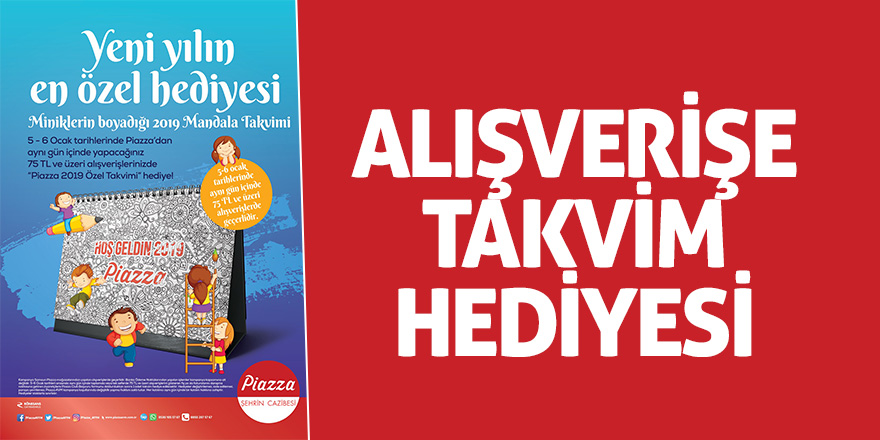 Alışverişe takvim hediyesi 