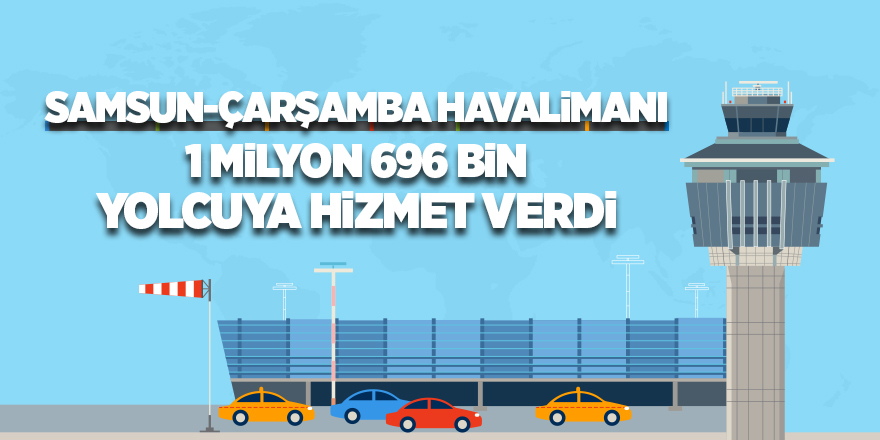 Samsun-Çarşamba Havalimanı 1 milyon 696 bin yolcuya hizmet verdi