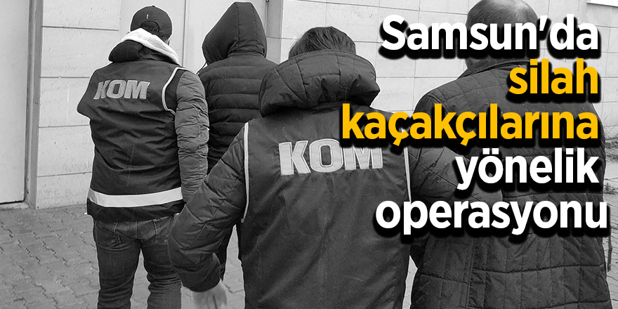 Samsun'da silah kaçakçılarına yönelik operasyonu