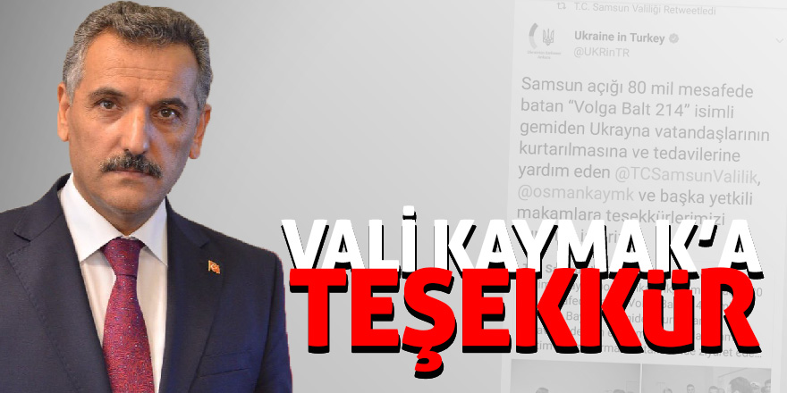 Ukrayna Büyükelçiliği’nden Vali Kaymak’a teşekkür