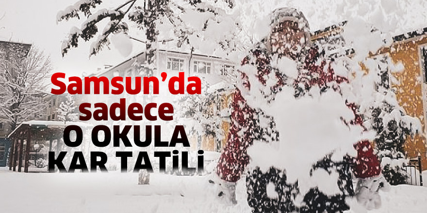 Samsun'da sadece o okula kar tatili