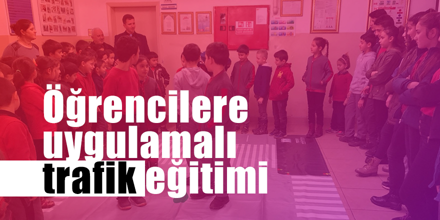 Öğrencilere uygulamalı trafik eğitimi