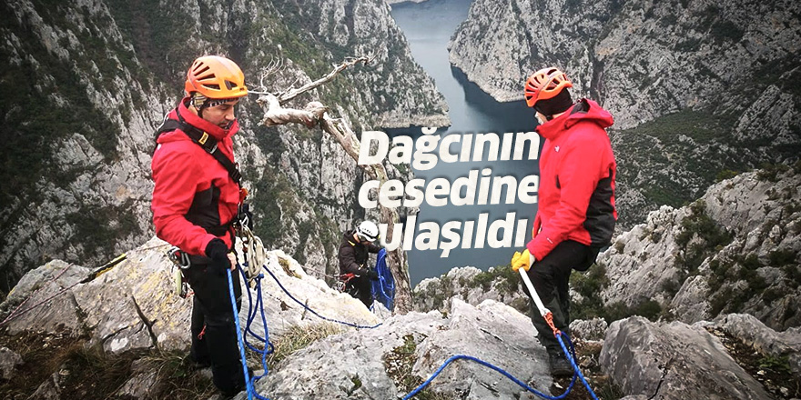 Samsun'da dağcının cesedine ulaşıldı