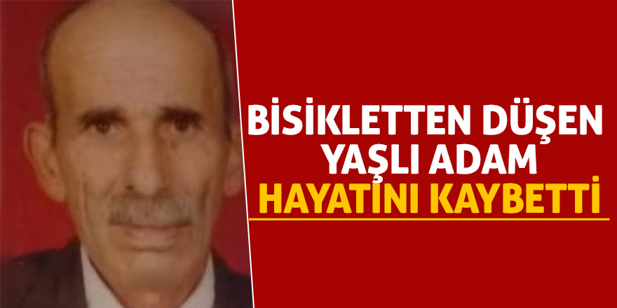 Bisikletten düşen yaşlı adam hayatını kaybetti 