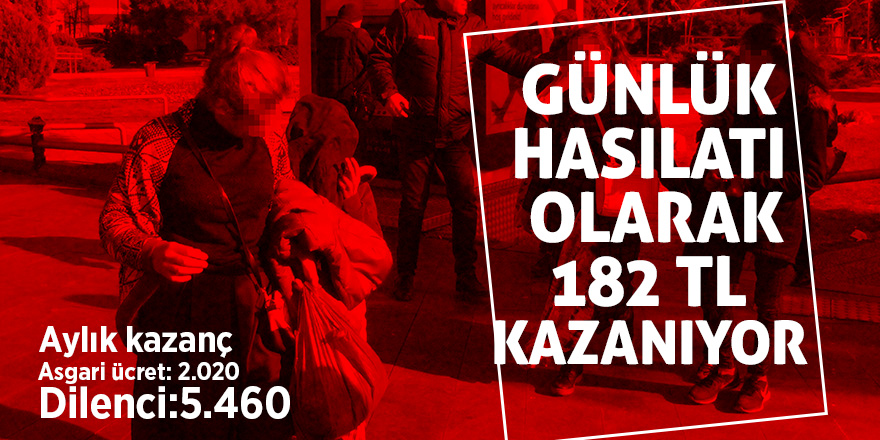 Günlük hasılatı olarak 182 TL kazanıyor 