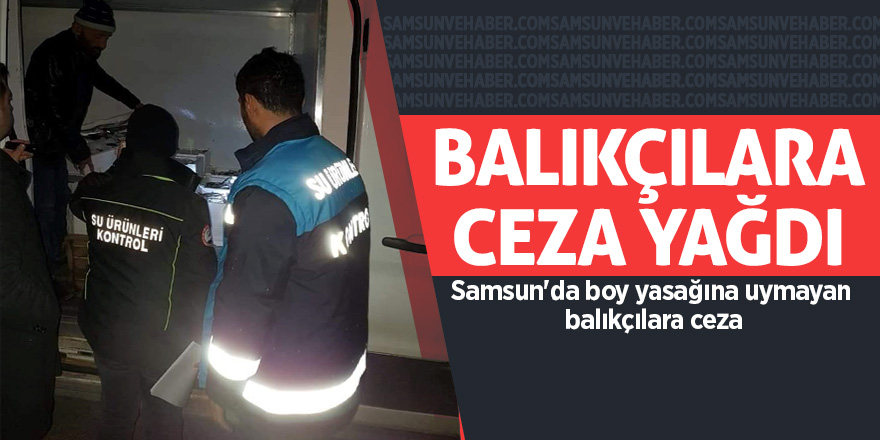 Samsun'da boy yasağına uymayan balıkçılara ceza