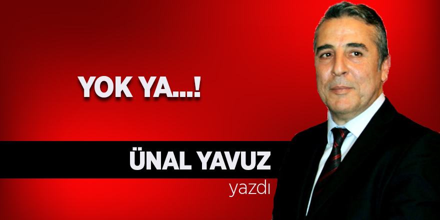 Ünal Yavuz yazdı... 'Yok ya'