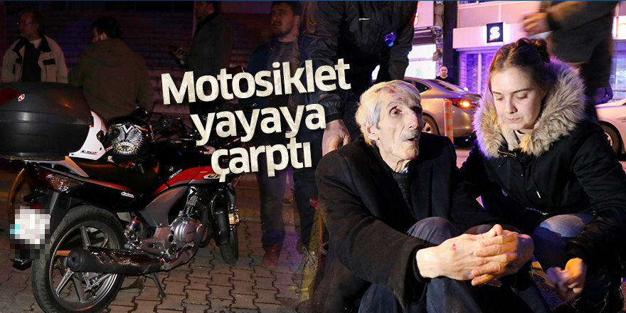 Samsun'da motosiklet yayaya çarptı