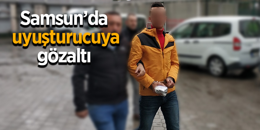 Aracında uyuşturucuyla yakalandı 