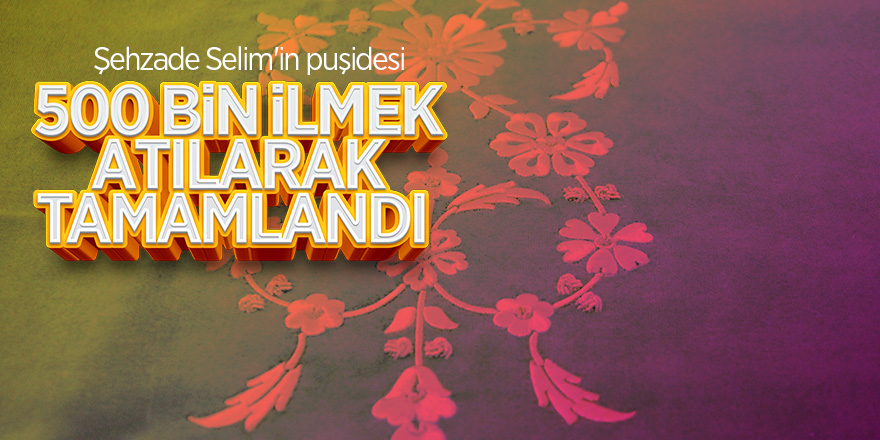 Şehzade Selim'in puşidesi 3 ayda 500 bin ilmek atılarak tamamlandı 