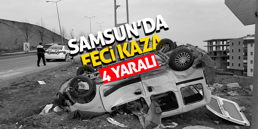 Panelvan minibüsle ticari araç çarpıştı: 4 yaralı 