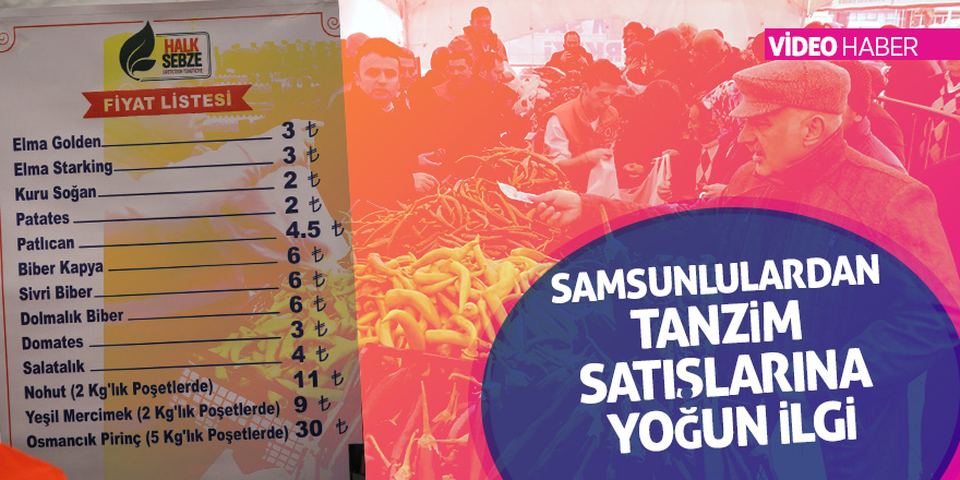 Samsun'da tanzim satışları başladı