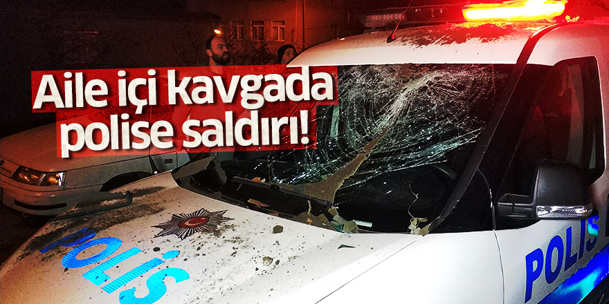 Samsun'da polis aracına saldırı