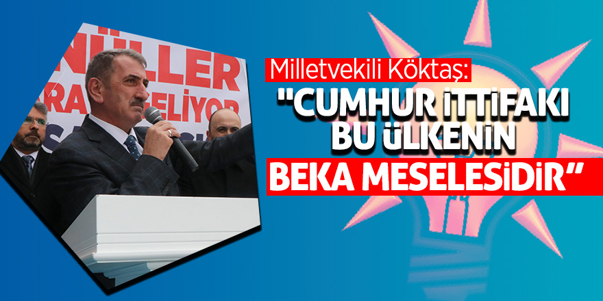 Milletvekili Köktaş: “Cumhur ittifakı bir tane daha fazla oy almak için kurulmadı”