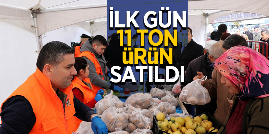 Samsun'da tanzimde ilk gün 11 ton ürün satıldı 