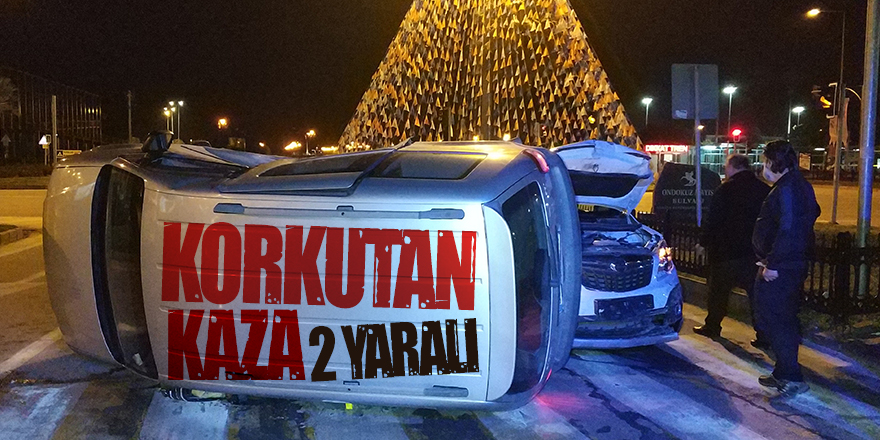 Samsun'da korkutan kaza: 2 yaralı