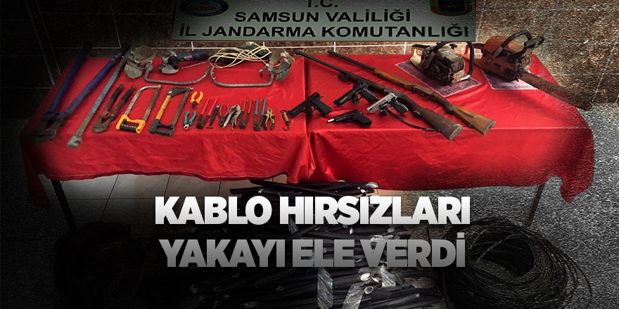 Kablo hırsızları yakayı ele verdi