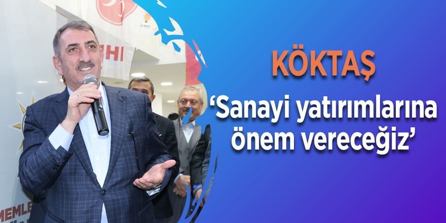 Köktaş: Sanayi yatırımlarına önem vereceğiz