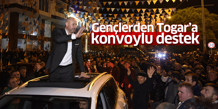 Gençlerden Togar’a konvoylu destek