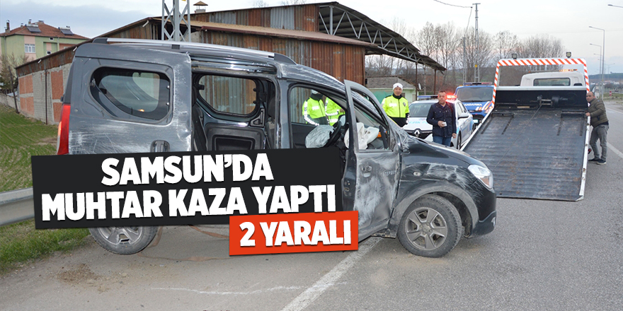 Havza'da trafik kazası: 2 yaralı