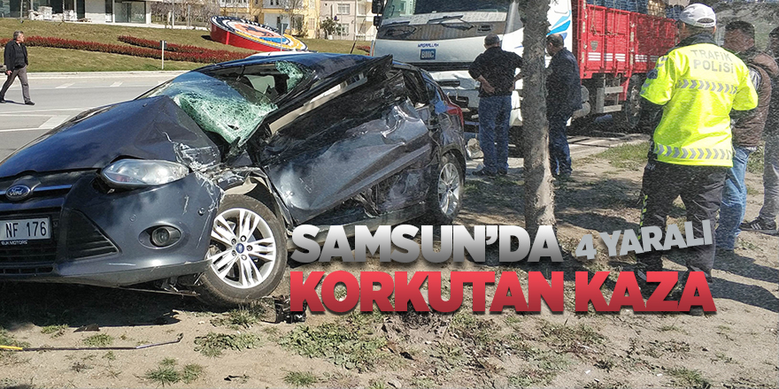 Trabzonlu aile Samsun'da hastaneye giderken kaza geçirdi