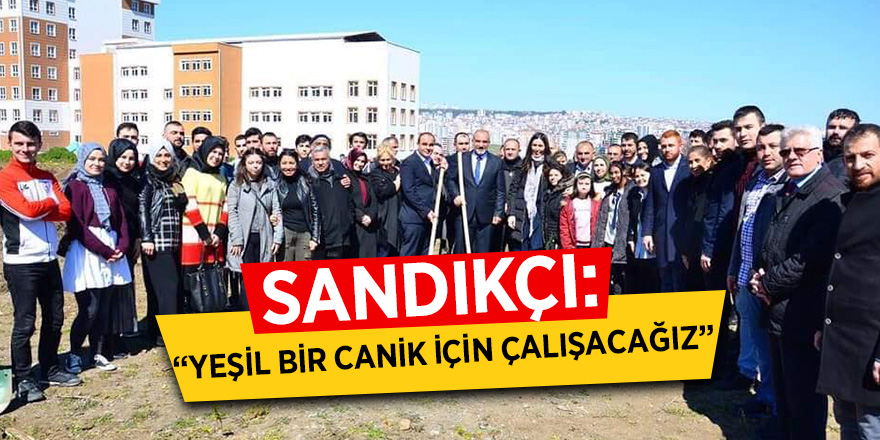 Sandıkçı öğrencilerle fidan dikti