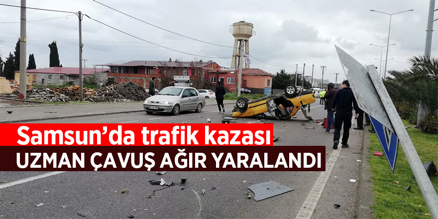 Samsun’da trafik kazası: 1yaralı