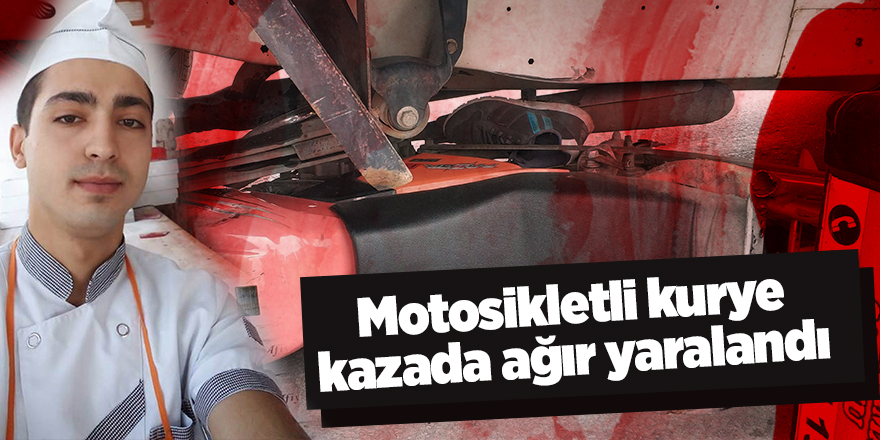 Samsun'da kamyonetin çarptığı motosikletli kurye ağır yaralandı