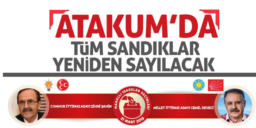 Atakum'da tüm sandıklar yeniden sayılacak