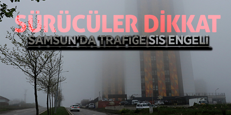 Samsun'da trafiğe sis engeli 