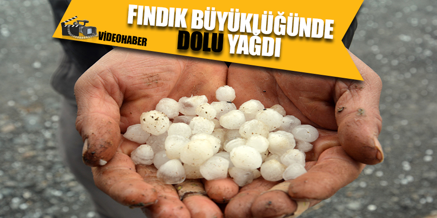 Fındık büyüklüğünde dolu yağdı