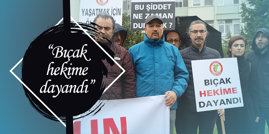 Samsun'da doktorlar sağlıkta şiddete tepki gösterdi