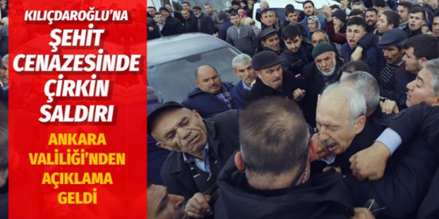 Kılıçdaroğlu'na şehit cenazesinde saldırı! Olay görüntüler