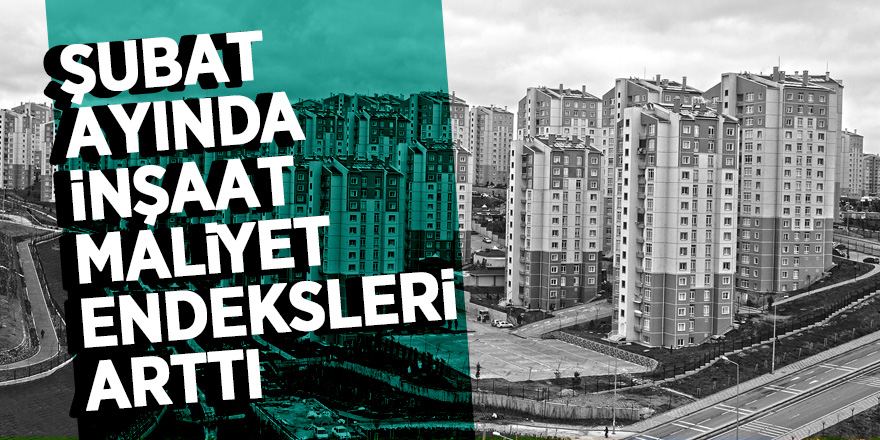 Şubat ayında inşaat maliyet endeksleri arttı