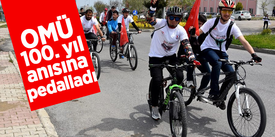 OMÜ 100. yıl anısına pedalladı 