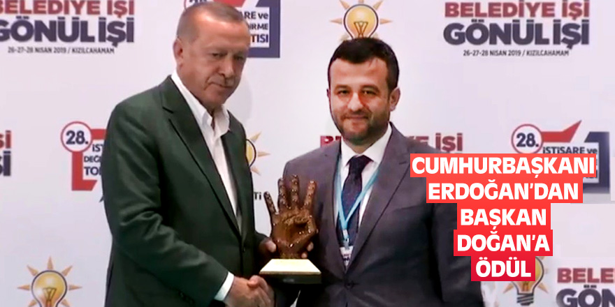 Cumhurbaşkanı Erdoğan’dan Başkan Doğan’a ödül