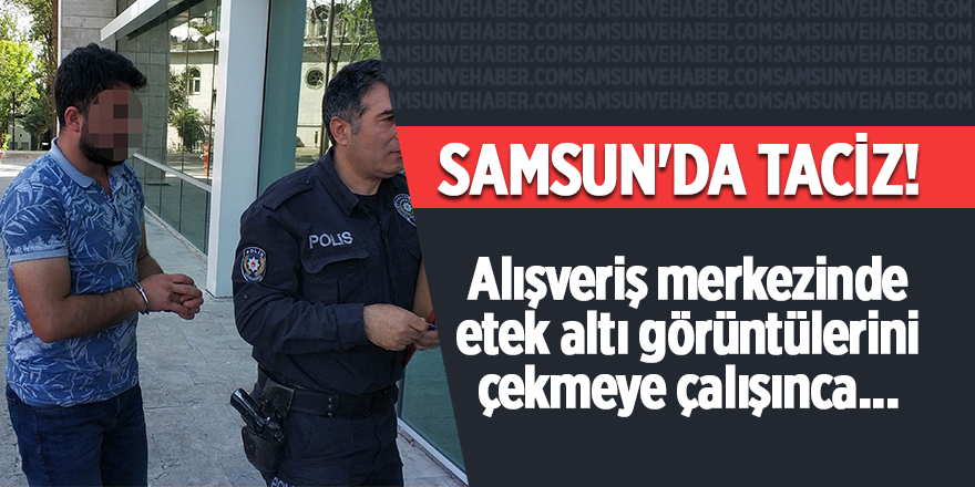 Alışveriş merkezinin döner kapısında taciz